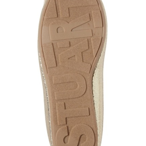 Stuart Weitzman Fannie Glitz Ballet Flat Champagne - Picture 8 of 10